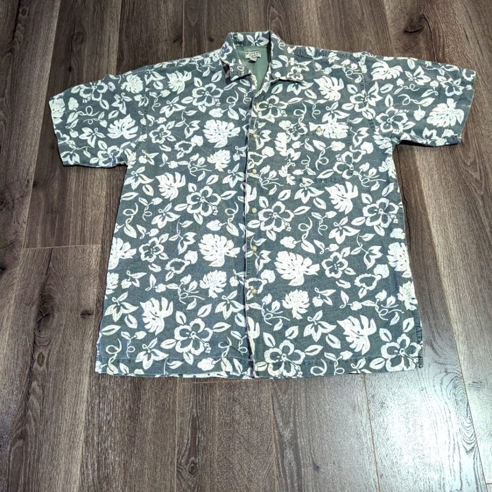 - Bugle Boy Vintage Button Down shirt. Hawaiian. Ramie and cotton blend. S…